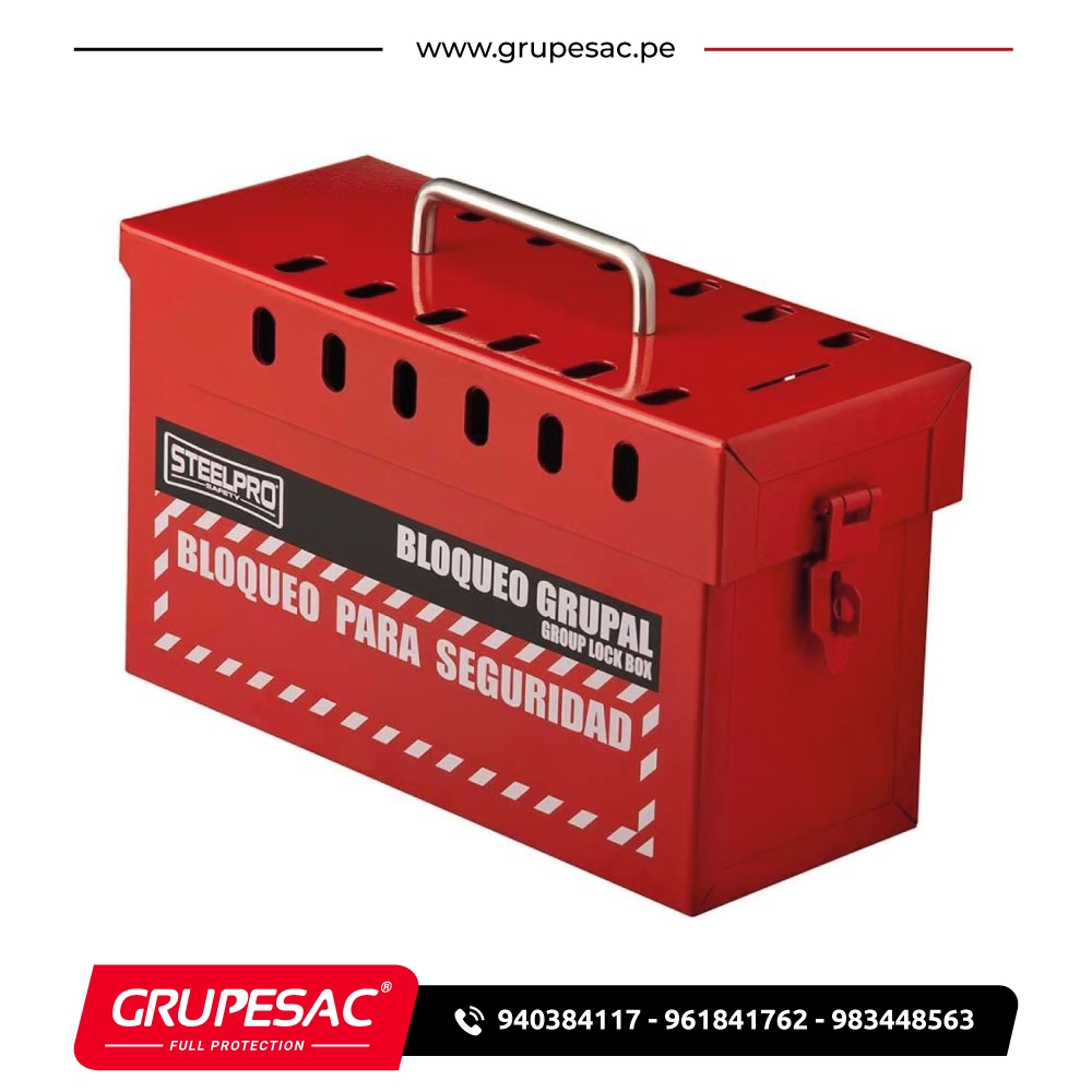 Caja de Bloqueo Roja Steelpro