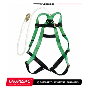 Arnés Nv Full Body 1 Anillo D Con Línea De Vida Cabo De Nylon Spro