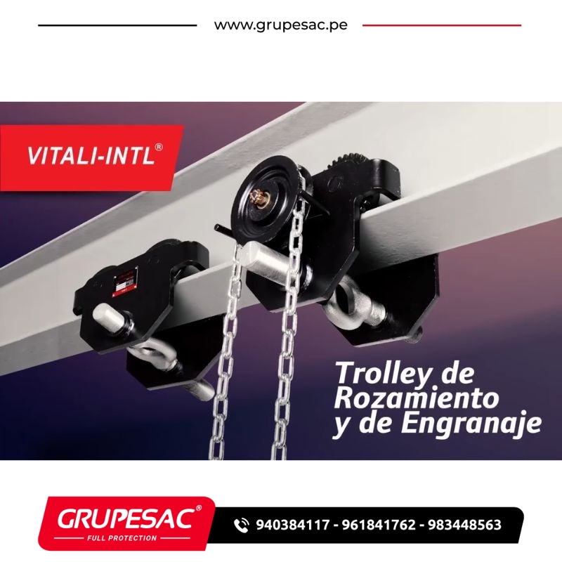 Trolley de Rozamiento y de Engranaje