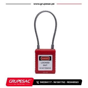 Candado de Seguridad Compacto con Cable Loto Master