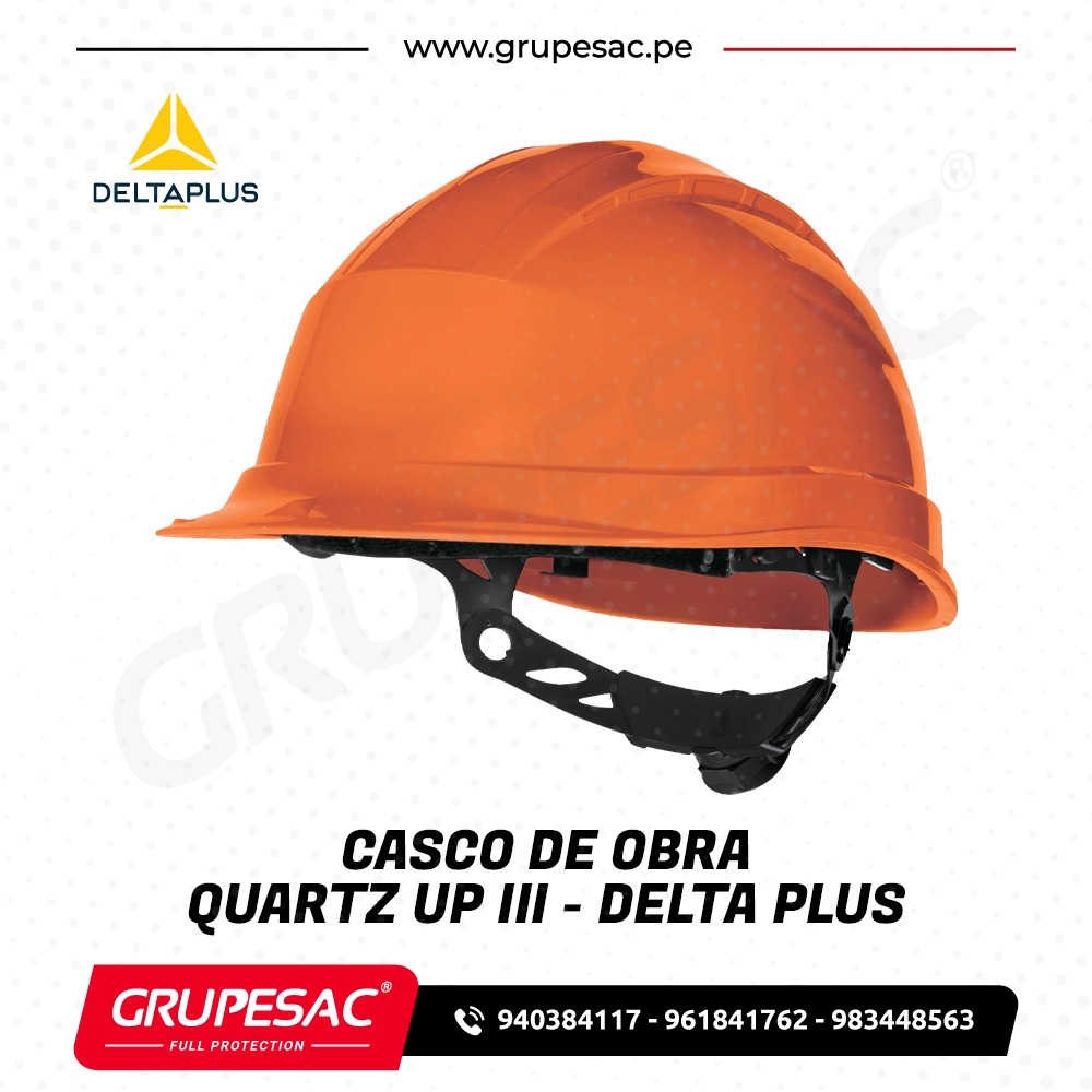 Casco de Obra QUARTZ UP III Naranja – DeltaPlus