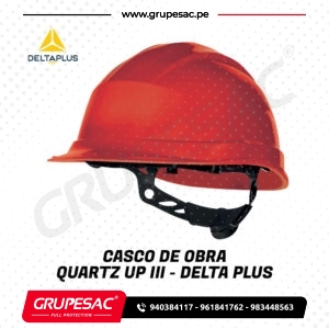 Casco de Obra QUARTZ UP III Rojo – DeltaPlus