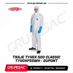 Traje TYVEK 500 Classic (TYVCHF5SWH) Sin Cubrebotas DUPONT