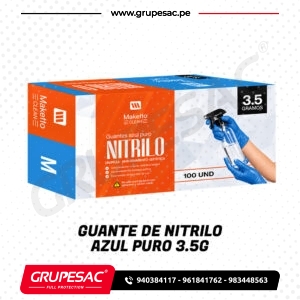 Guante de Nitrilo Azul Puro 3.5G - NAMAE MAKETTO